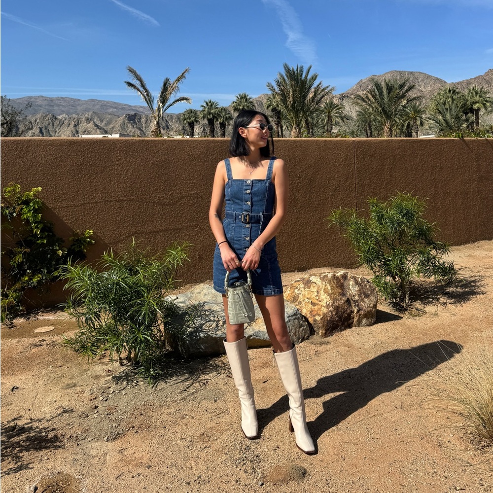 Denim mini dress